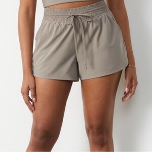 Abercrombie YPB Running Shorts w/ built in biker shorts | Taupe Tan Size XL
